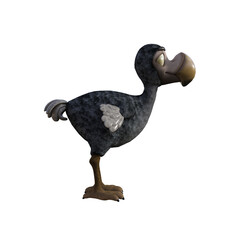 Vulture baby cartoon character on transparent background. PNG file, 3d rendering illustration. © W.S. Coda