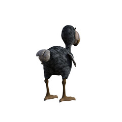 Vulture baby cartoon character on transparent background. PNG file, 3d rendering illustration. © W.S. Coda