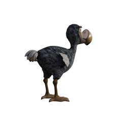 Vulture baby cartoon character on transparent background. PNG file, 3d rendering illustration. © W.S. Coda