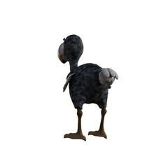 Vulture baby cartoon character on transparent background. PNG file, 3d rendering illustration. © W.S. Coda