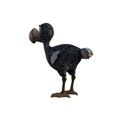 Vulture baby cartoon character on transparent background. PNG file, 3d rendering illustration.