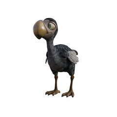 Vulture baby cartoon character on transparent background. PNG file, 3d rendering illustration. © W.S. Coda