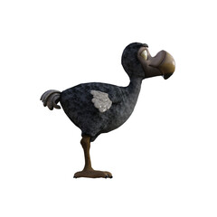 Vulture baby cartoon character on transparent background. PNG file, 3d rendering illustration. © W.S. Coda