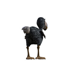 Vulture baby cartoon character on transparent background. PNG file, 3d rendering illustration. © W.S. Coda