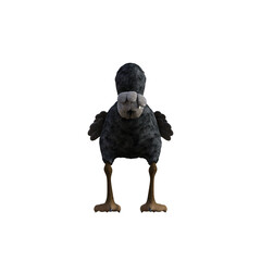 Vulture baby cartoon character on transparent background. PNG file, 3d rendering illustration. © W.S. Coda