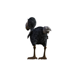 Vulture baby cartoon character on transparent background. PNG file, 3d rendering illustration. © W.S. Coda