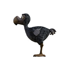 Vulture baby cartoon character on transparent background. PNG file, 3d rendering illustration.