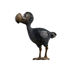 Vulture baby cartoon character on transparent background. PNG file, 3d rendering illustration. © W.S. Coda