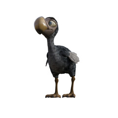 Vulture baby cartoon character on transparent background. PNG file, 3d rendering illustration. © W.S. Coda