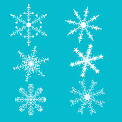 Snowflake for christmas poster vectorized