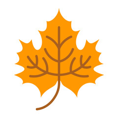Maple Leaf Flat Icon