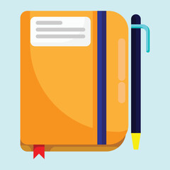 Notebook icon. Subtable to place on education, school, etc.