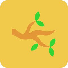Branch Multicolor Round Corner Flat Icon