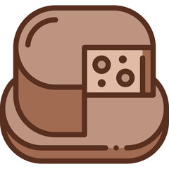 cheese two tone icon