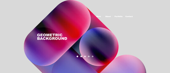 Abstract circles and round shapes landing page background. Vector Illustration For Wallpaper, Banner, Background, Card, Book Illustration, landing page. Pattern design concept