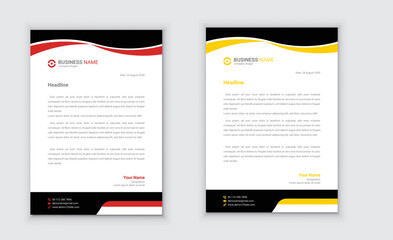 Simple modern corporate and clean business-style letterhead template design