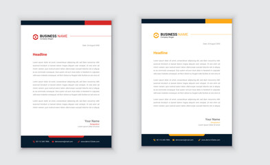 Corporate Abstract Business Letterhead Vector Template Design. Elegant Flat Design Vector Illustration, Simple And Clean Print Ready Design