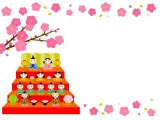 可愛いひなまつりフレーム