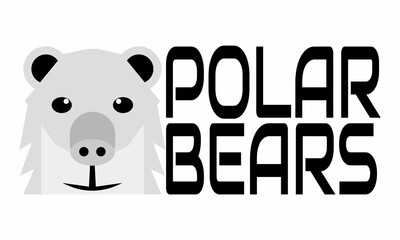polar bear vector illustration that can be used as a poster or for a t-shirt design