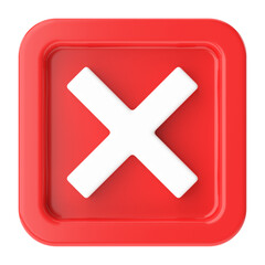 Cross sign. 3D illustration.