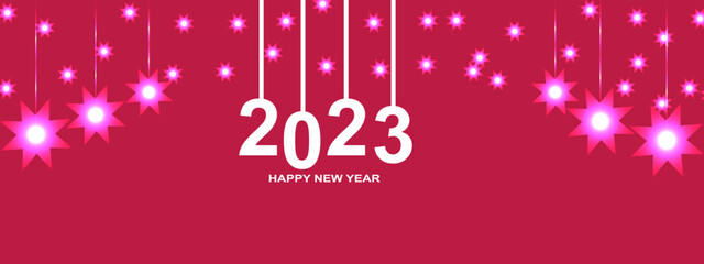 Abstract colorful bokeh with Happy new year background. Holiday concept or celebration background.