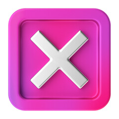 Obraz premium Cross sign. 3D illustration.