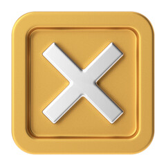 Obraz premium Cross sign. 3D illustration.