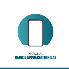 Vector Illustration of National Device Appreciation Day. Simple and Elegant Design