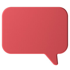 Speech bubble. Speech balloon. Text box. 3D illustration.