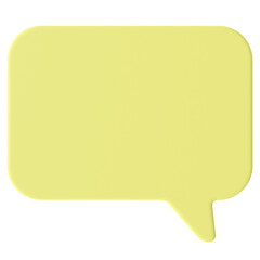 Speech bubble. Speech balloon. Text box. 3D illustration.