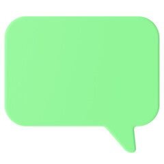 Speech bubble. Speech balloon. Text box. 3D illustration.