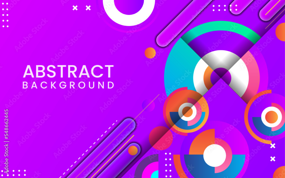 Aufkleber abstract colorful geometric with gradient shape background