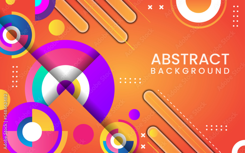 Aufkleber abstract colorful geometric with gradient shape background