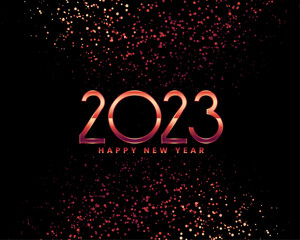 banner poster greeting card for new year 2023 with sparkles vector illustration