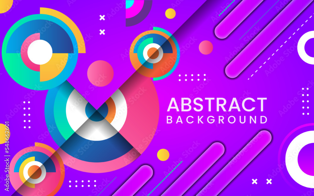 Aufkleber abstract colorful geometric with gradient shape background
