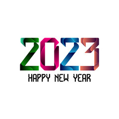 Happy new year 2023  design with colorful gradient