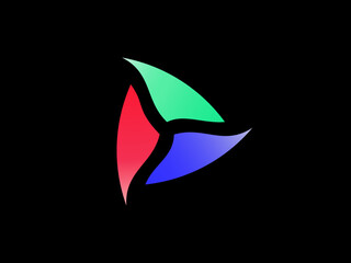 Colorful Video player logo concept