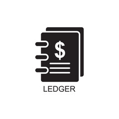 ledger icon , management icon vector