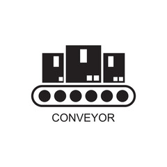 conveyor icon , factory icon vector