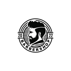 Barbershop logo design vector illustration