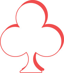 isolated Card club shape