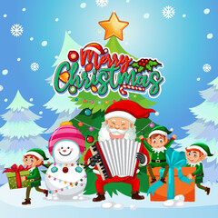 Merry Christmas poster design