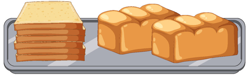 Delicious brioche bread on tray