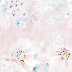 Fototapeta na wymiar Beautiful elegant rose flower floral illustration