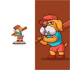 bulldog player character mascot design