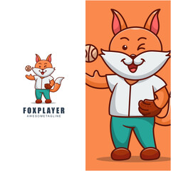 fox player character mascot design