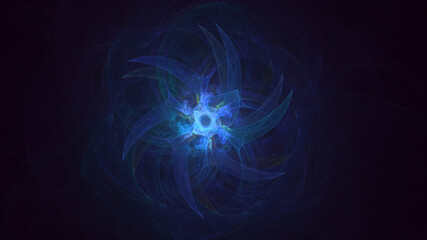 3D rendering abstract colorful fractal light background