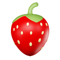 3d strawberry illustration
