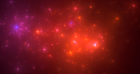 3D rendering abstract colorful fractal light background