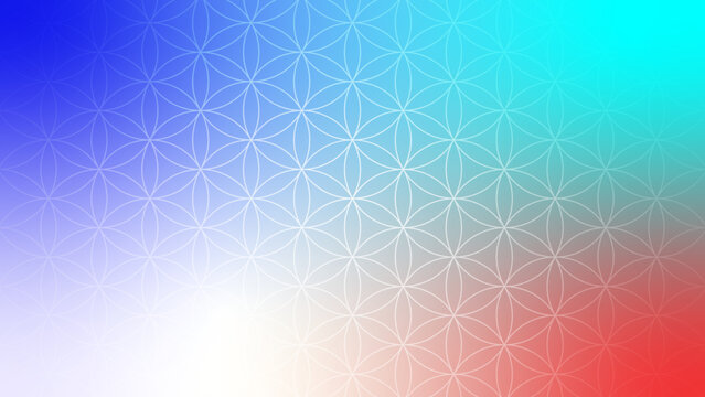 Flower Of Life Pattern On Gradient Background